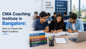 Students attending CMA coaching classes at an institute in Bangalore